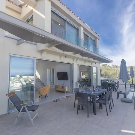 Villa Kypriana Sea Views Walk To & Strip Sleeps 8 Pool Protaras